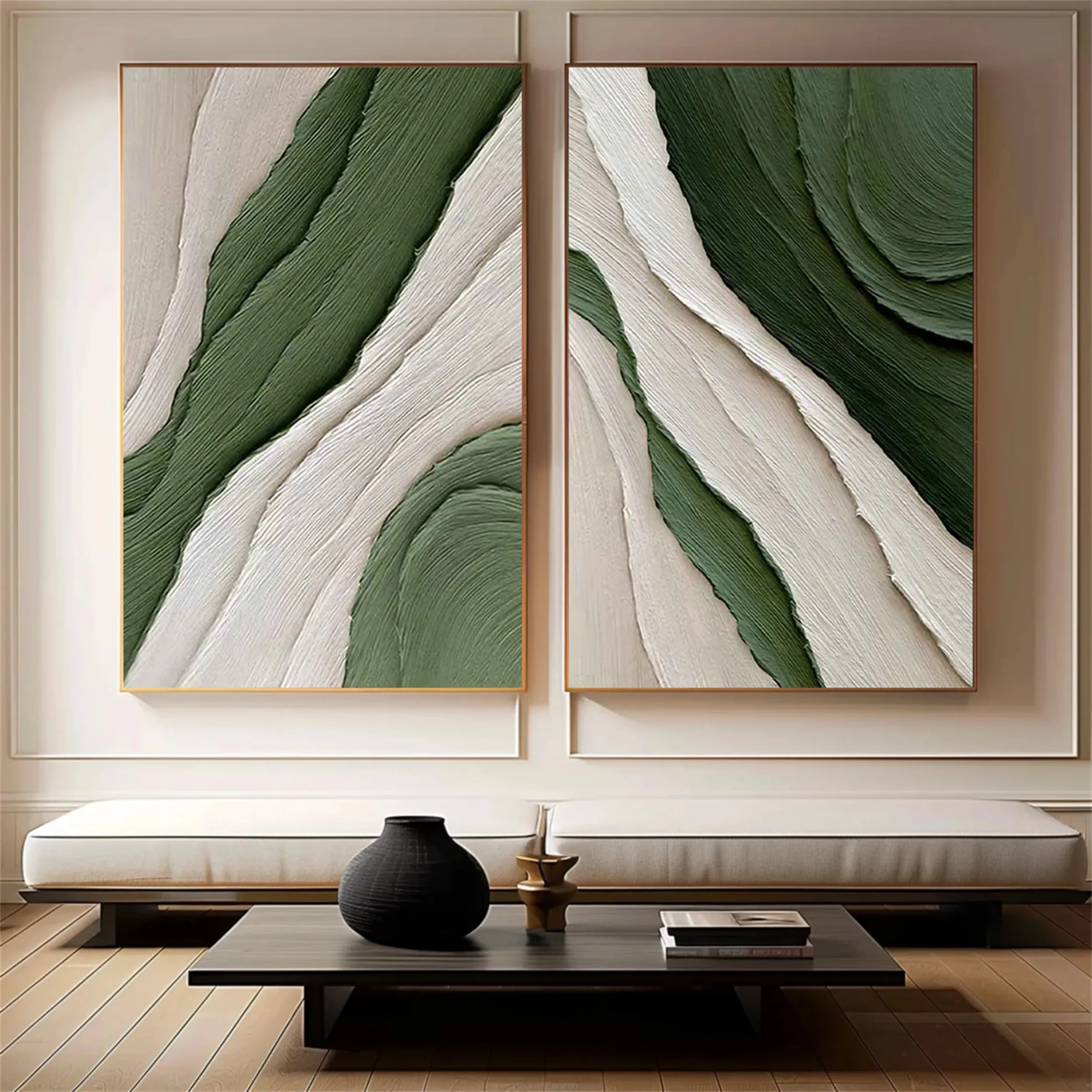 Plaster Art Texture Painting Set Of 2 #RAB030