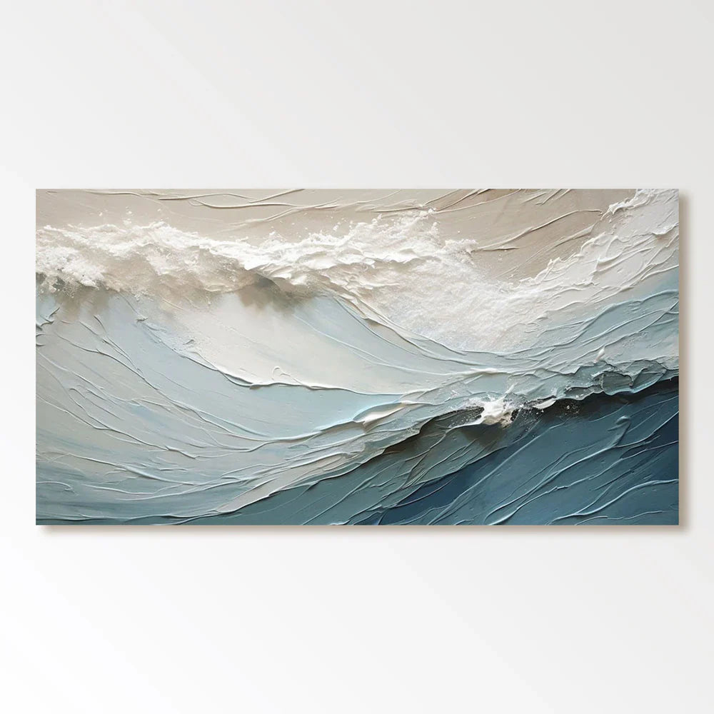 Blue Textured Minimalist Wall Art #BL001