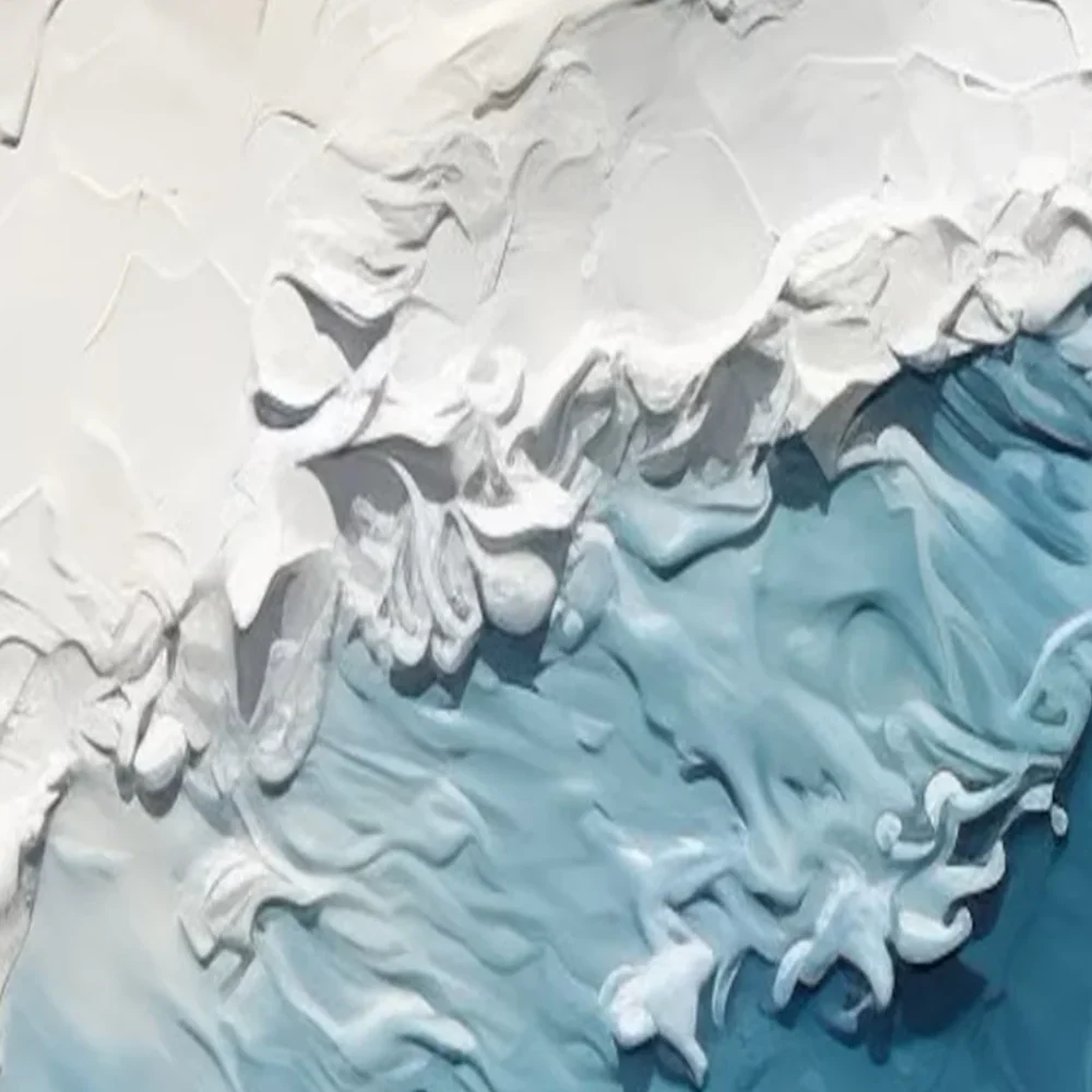 Blue Textured Minimalist Wall Art #BL007